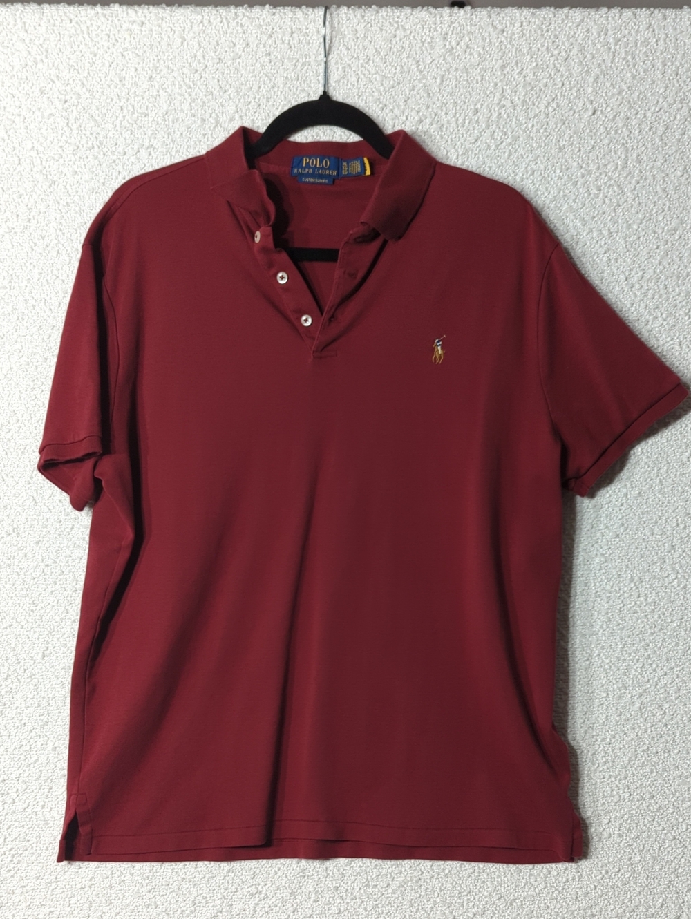 Polo by Ralph Lauren Men's Red Short-Sleeve Polo with Embroidered Pony